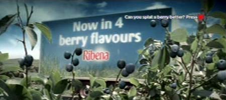 Berry Splat TV - Call-to-Action: “Can you splat a berry better? Press red”