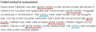 Screenshot van een website die een sociale regel niet goed oppakt.