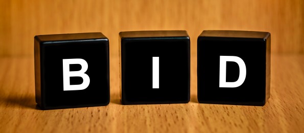 bid word on black block