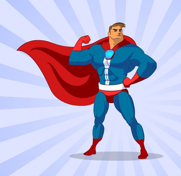 Super hero. Vector illustration on a background