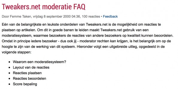 Moderator worden Tweakers