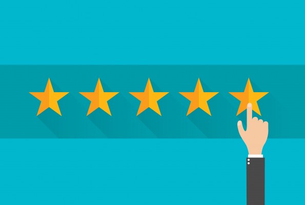 Flat design customer review, vector
