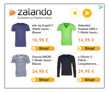 Zalando voorbeeld retargeting