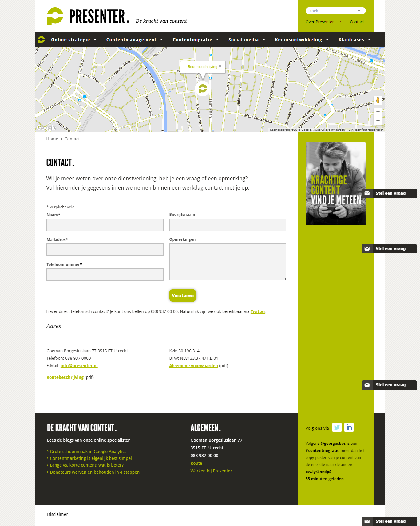 screenshot-contactpagina-Presenter
