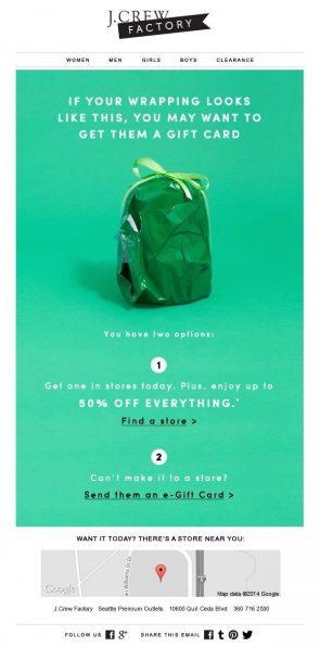 Confirmation Bias voorbeeld E-mailmarketing