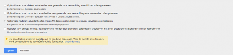 Ontwikkelingen Google AdWords