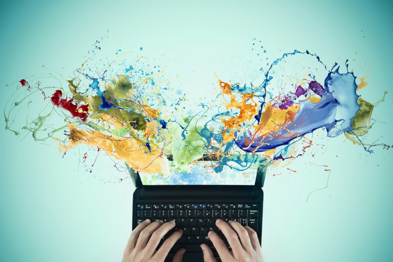 Laptop en creativiteit. 