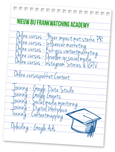 Nieuwe trainingen Frankwatching Academy