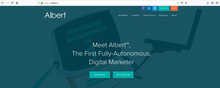 screenshot Albert.ai