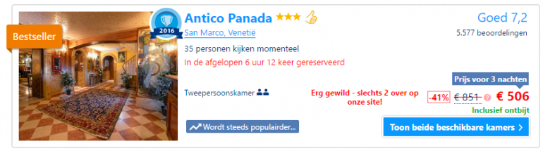 voorbeeld Booking.com