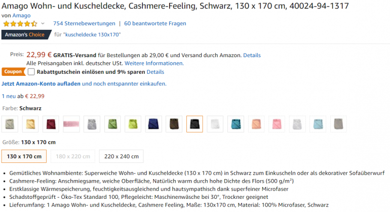 Voorbeeld van consumentenvragen behandelen op Amazon.