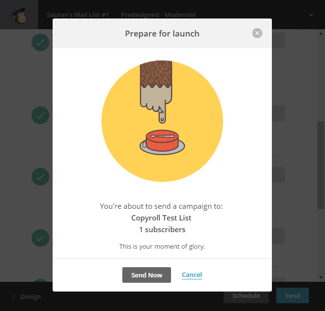 Screenshot van de beroemde UX copy en illustraties van MailChimp.