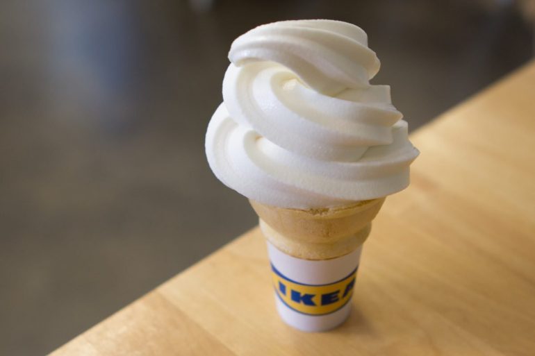 Het softijs van IKEA.