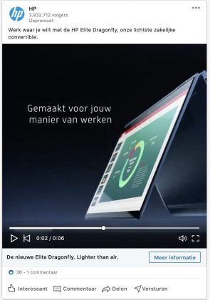 Voorbeeld video-advertentie