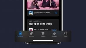 iOS-tab bar met voor iOS herkenbare icons en stijlelementen