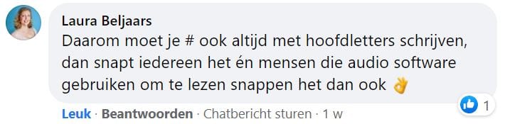 Een tip om hashtag-fails te voorkomen.