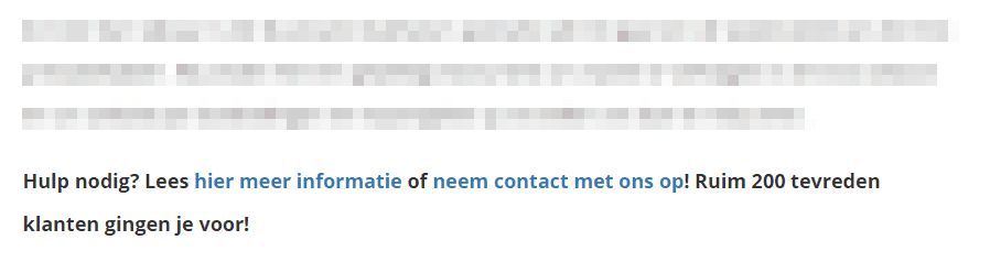 CTA naar contactpagina.