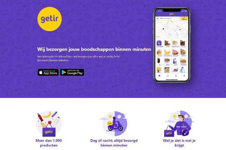 Getir website.