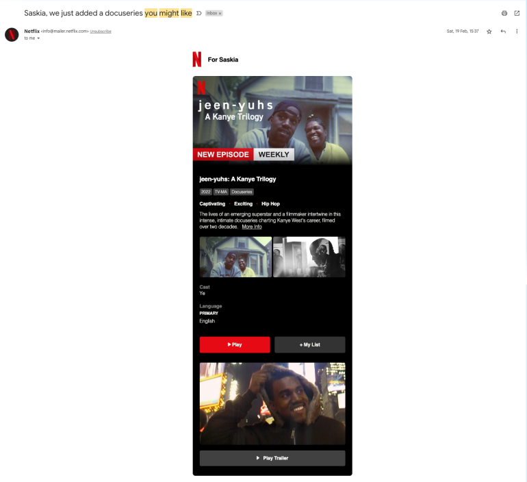 e-mailmarketing Netflix