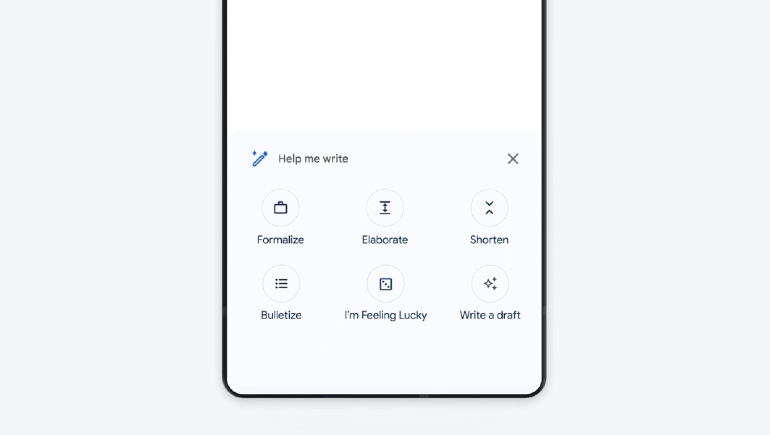 Google Docs AI-hulp. 