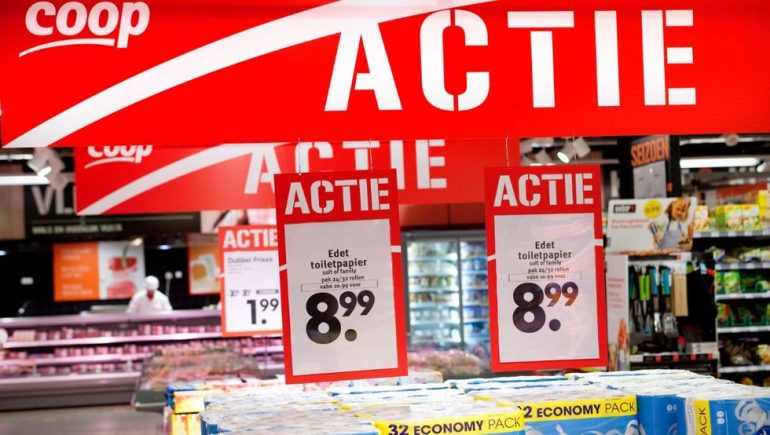 Supermarkt ter illustratie van verleiding met prijzen