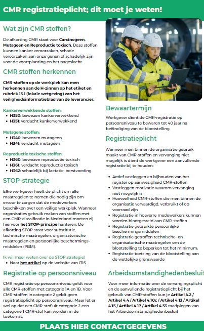 Voorbeeld van een factsheet, gerelateerd aan de opiniepeiling
