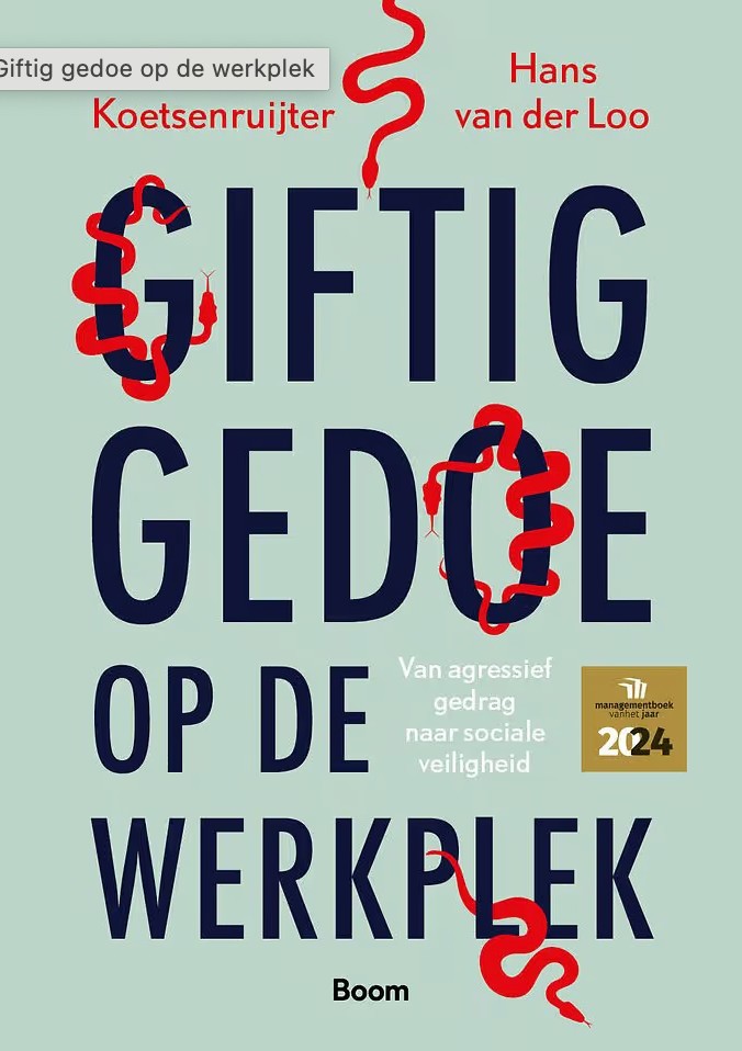 Kaft van het boek 'Giftig gedoe op de werkvloer' via Managementboek.