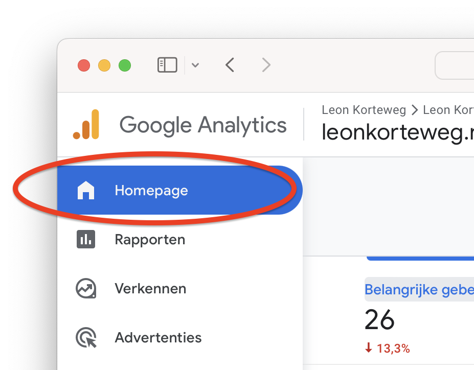 Google Analytics 4 Homepage