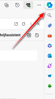 Screenshot - In Edge kun je Copilot oproepen via de rechtermuisknop of als je tekst selecteer