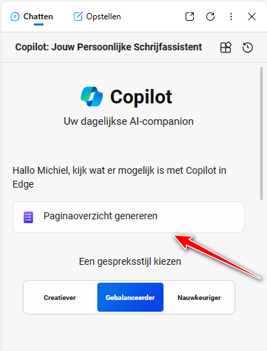 Copilot als schrijfassistent