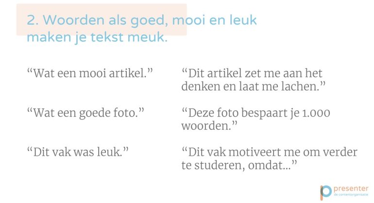 Tips van Jolijn de Blocq van Scheltinga van Presenter - Content Conference